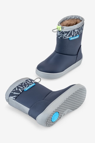 HOPFRÖG Rain Boots Süper Mat Lacivert Suya ve Soğuğa Dayanıklı Barefoot Çocuk...