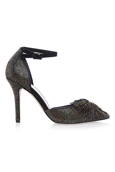 MENBUR Pantofi Negri de Ocazie Cristale Rhona