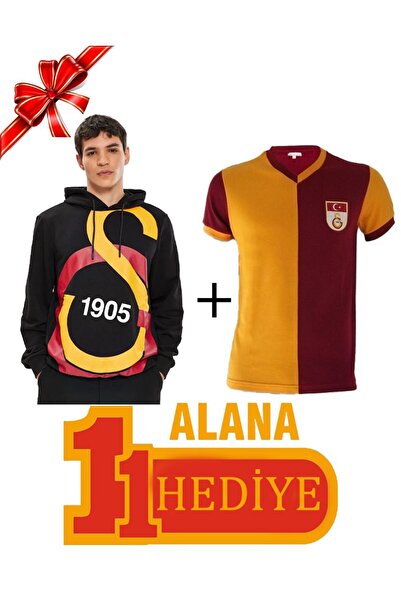 Galatasaray Orijinal Büyük Logolu Sweat Metin Oktay T-Shirt Hediyeli