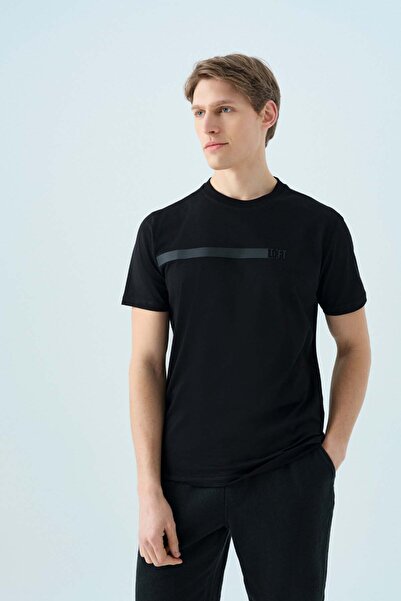 Loft 26Yp69000151 Black Men's T-Shirt Lf2039588