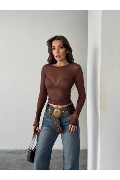 mydukkan.co Side Gathered Tulle Blouse