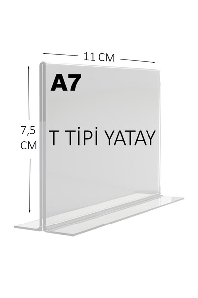HEROGLAS A7 T Tipinde Yatay Masa Üstü Şeffaf Pleksi / Föylük-Fiyatlık-Menü-Br...