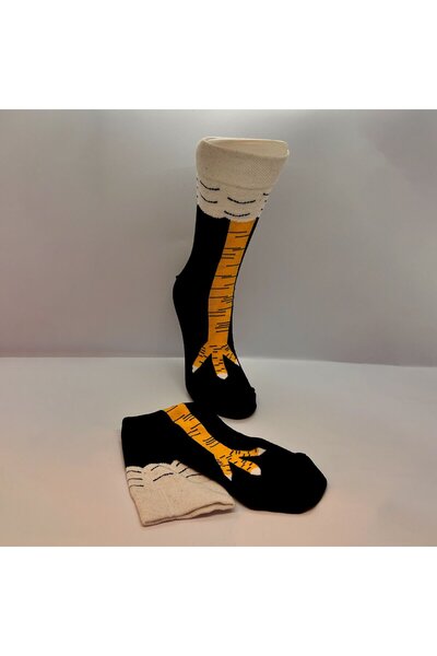 Biçorap06 Tavuk Ayak Desenli Çorap