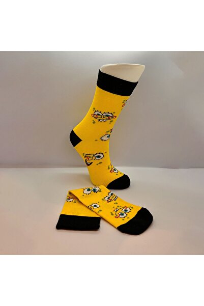 Biçorap06 Süngerbob Desenli Unisex Çorap