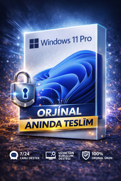 MICROSOFT Windows 11 Pro Dijital Lisans Anahtarı Key Orjinal 32&64 Bit Ömür Boyu