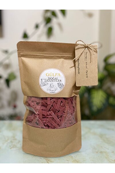 Gülfa Doğal Lezzetler Kırmızı Pancarlı Erişte Beet Pasta Doğal Ev Yapımı Orga...