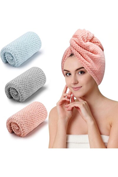 Generic CZZXI Microfiber Hair Towel 3 Pieces