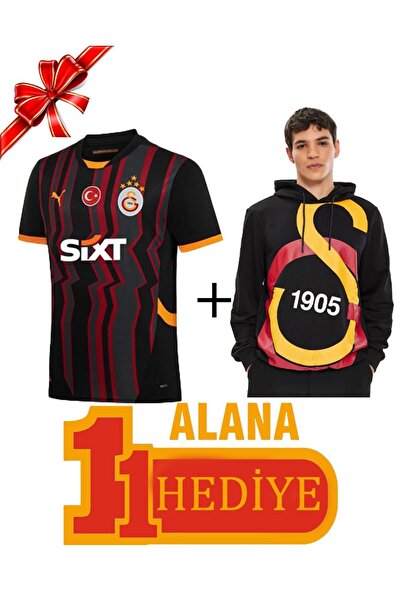 Galatasaray Orijinal Büyük Logolu Sweat 5 Yıldızlı Alternetif Forma Hediyeli