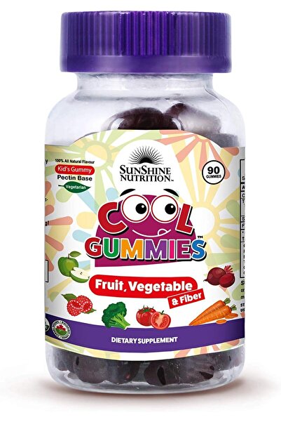 Sunshine Nutrition Cool Gummies With Fruit Vegetable & Fiber For Adults, 45 G...