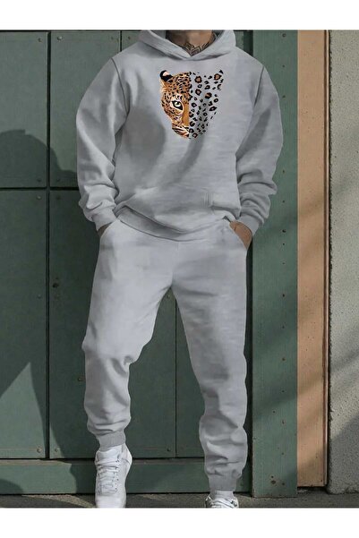 tkn your style Dizajn sa lavljim printom GORNJI I DONJI DEO DRESA SA KAPULJAČOM