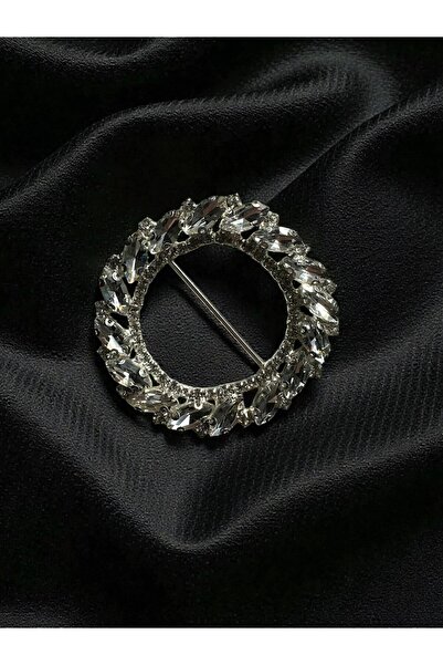 CHANCE GİFT Crystal Big Stone Round Belt Buckle Women's Evening Dress and Cas...