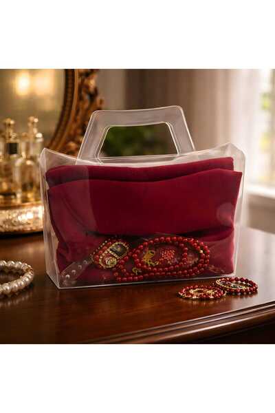 PIRISA 5 Acetate Bags with Headscarf, Zikirmatik Pearl Prayer Beads Set, Hajj...