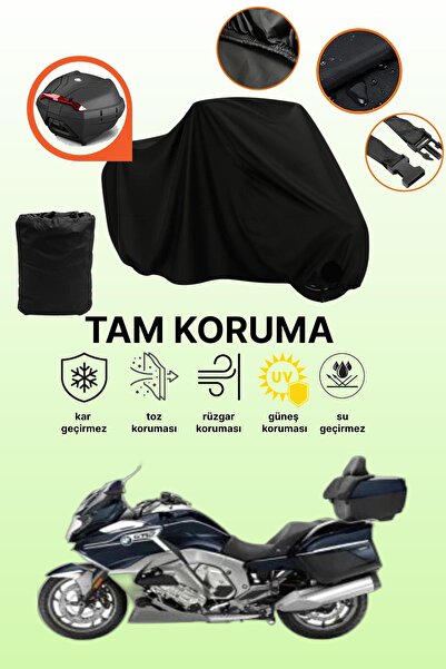 dokaca Black Rear Bag Compatible with Bmw K 1600 Gtl Compatible Motorcycle Ta...