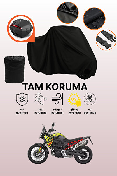 dokaca Black Rear Bag Compatible with Bmw F 900 Gs Compatible Motorcycle Tarp...