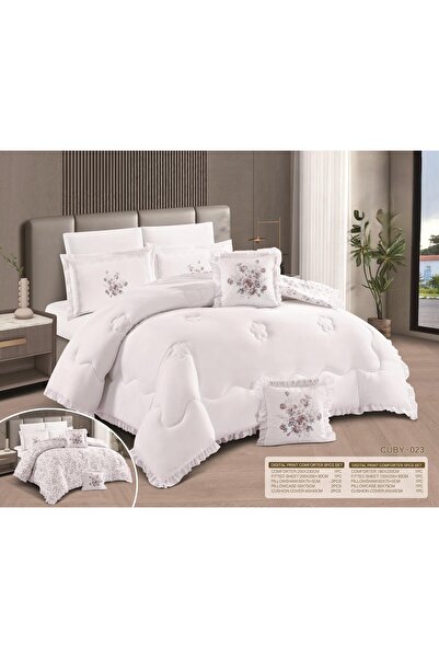 NAJMA Luxurious double-sided ruffled microfiber bedspread set, 6 pieces, 250*...