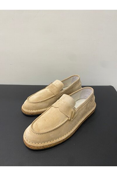 LUCIANO BELLINI Erkek Hakiki Deri Süet Bağcıksız Casual Ayakkabı