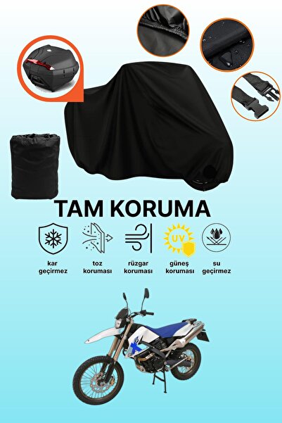 dokaca Black Rear Bag Compatible with Bmw g 650 X Challenge Compatible Motorc...