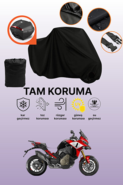 dokaca حقيبة خلفية سوداء متوافقة مع دراجة نارية دوكاتي مولتيسترادا V4 بايكس ب...