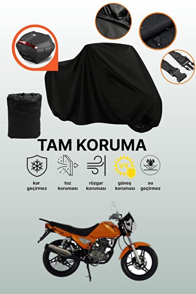 dokaca Mondial 150 Mc Compatible Motorcycle Tarpaulin Compatible with Black R...