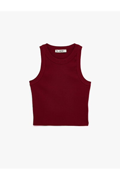 Koton Slim Fit Sleeveless Halter Neck Blouse