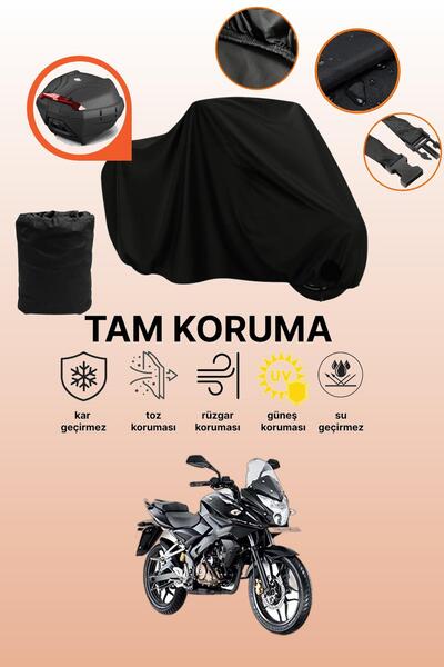 dokaca Black Rear Bag Compatible with Bajaj Pulsar as 150 Compatible Motorcyc...