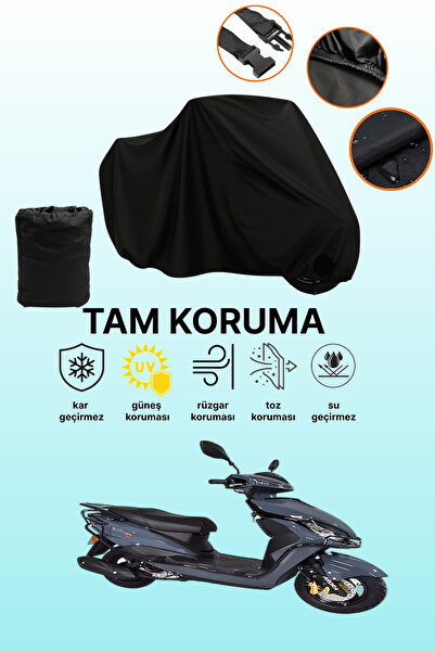 dokaca Black Tail Bag and Lock Mismatch Arora Quantum 50 Compatible Motorcycl...