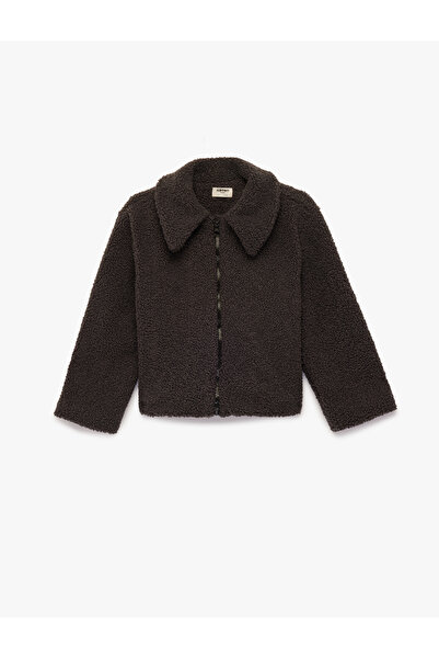 Koton Zippered Long Sleeve Pocket Shirt Jacket