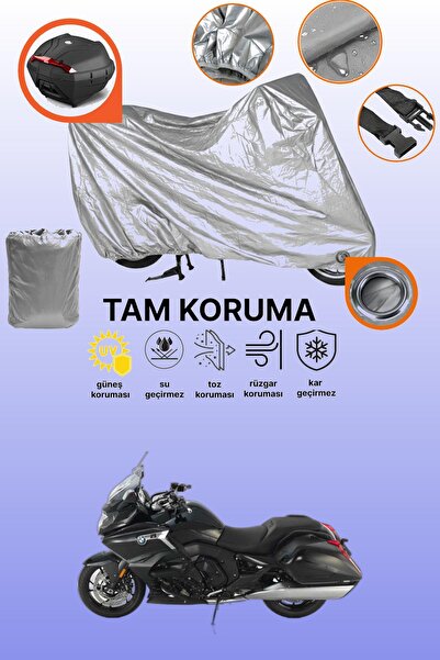 dokaca Gray Tail Bag and Lock Compatible Bmw K 1600 Bagger Compatible Motorcy...