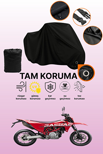 dokaca Black Lock Compatible with Gas Gas Sm 700 Compatible Motorcycle Tarpaulin