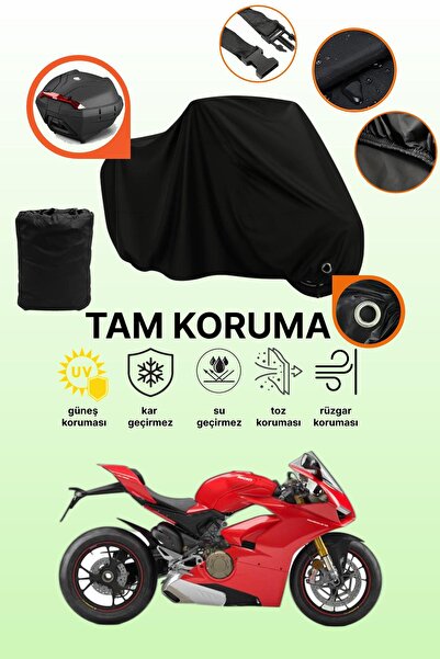 dokaca حقيبة خلفية سوداء وقماش دراجة نارية متوافق مع قفل دوكاتي بانيجالي V4 S