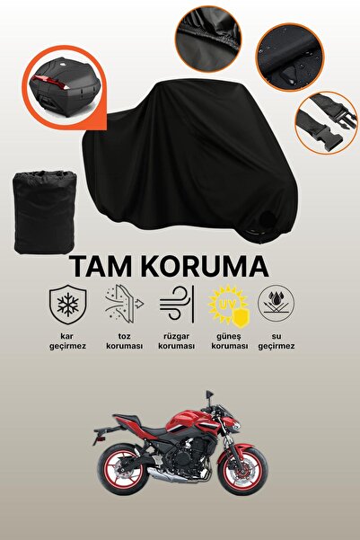 dokaca حقيبة خلفية سوداء متوافقة مع قماش الدراجة النارية المتوافق مع Kawasaki...