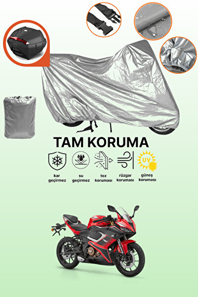 dokaca Rks Srk250 Rs Compatible Motor Tarpaulin Compatible with Gray Rear Bag