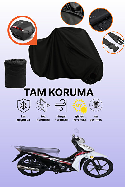 dokaca Rks Next 50 Compatible Motorcycle Tarpaulin Compatible with Black Rear...
