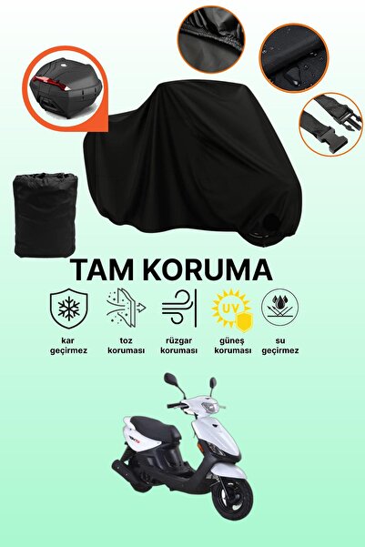 dokaca Rks Rico Compatible Motorcycle Tarpaulin Compatible with Black Rear Bag