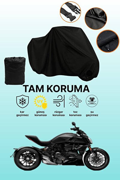 dokaca حقيبة خلفية سوداء وقماش دراجة نارية متوافق مع دوكاتي ديافيل