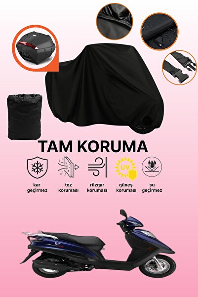 dokaca Haojin Sunny 125t Compatible Motorcycle Tarpaulin Compatible with Blac...