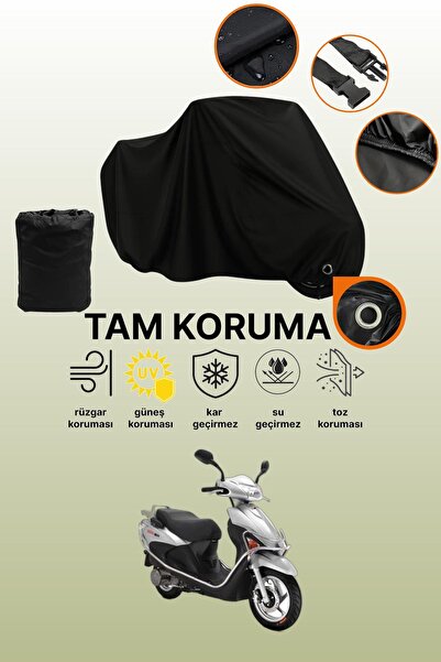 dokaca Rks Rs 100 Compatible Motorcycle Tarpaulin Compatible with Black Lock