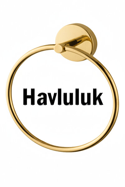 tesitay Yuvarlak Havluluk Gold Renk