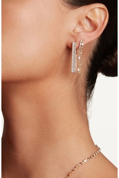 Asteria Jewelry أقراط مزينة بحجر الباجيت مع سلسلة