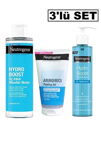 Neutrogena HydroBoost Makyaj Temizleme Suyu, Arındırıcı Peeling Jel, Canlandı...