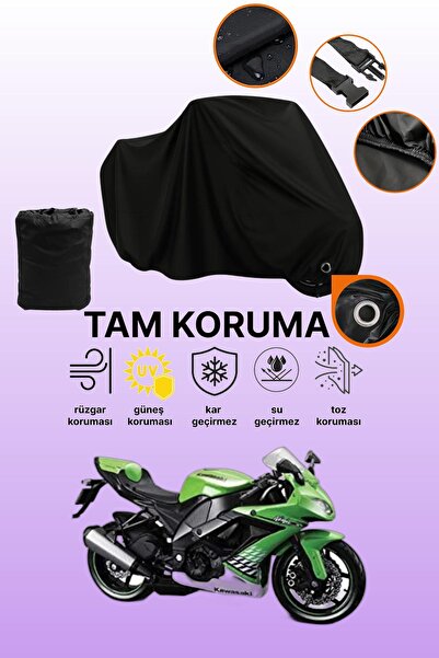 dokaca قماش دراجة نارية متوافق مع كاواساكي نينجا ZX-10R متوافق مع قفل أسود