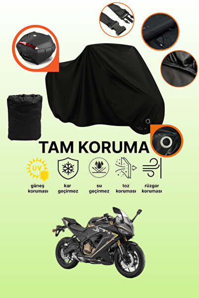 dokaca Black Rear Bag and Lock Compatible Rks Srk400 Rr Compatible Motorcycle...