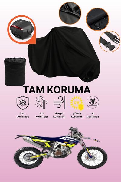 dokaca حقيبة خلفية سوداء متوافقة مع قماش الدراجات النارية المتوافق مع Husqvar...