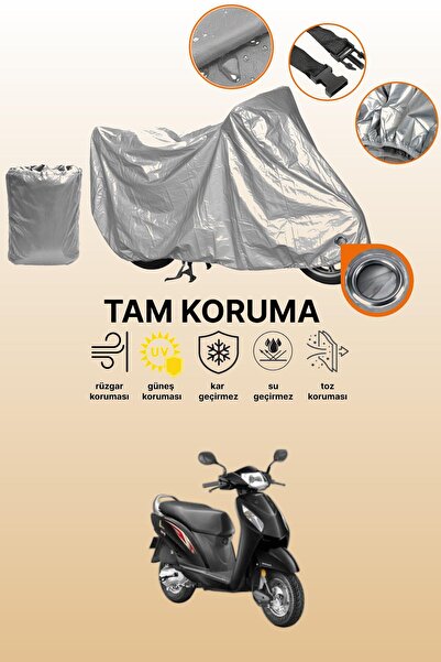 dokaca غطاء محرك متوافق مع هوندا أكتيفا 110 متوافق مع غطاء المحرك باللون الرمادي