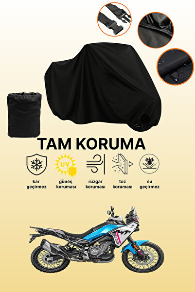 dokaca Black Rear Bag and Lock Incompatible Cfmoto 450Mt Compatible Motorcycl...