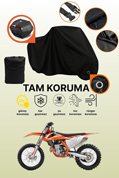 dokaca حقيبة خلفية سوداء وقفل متوافقان مع KTM 450 SXF، قماش متوافق مع الدراجا...