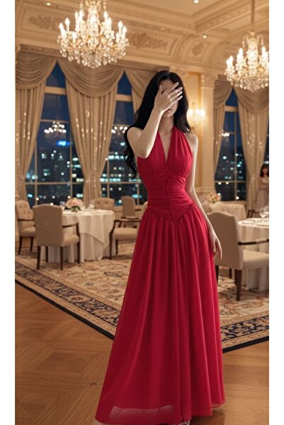 Generic Red chiffon dress
