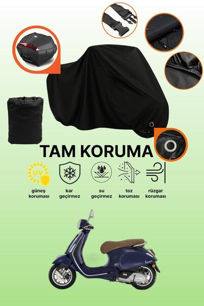 dokaca حقيبة خلفية سوداء وقماش متوافق مع دراجة نارية فيسبا بريمافيرا 150