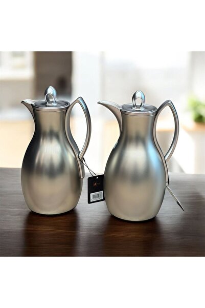 aljahwari Elegance 2-piece thermos set, glass inside and luxurious stainless ...