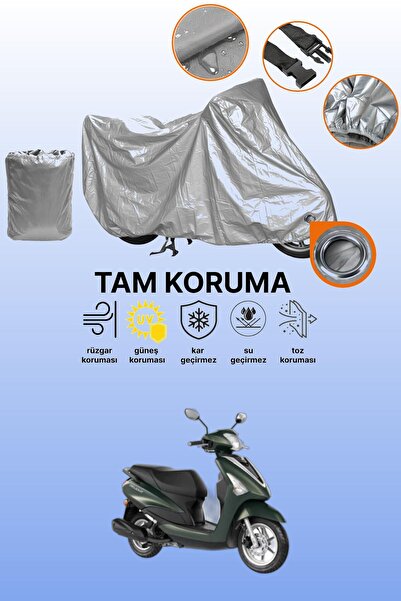 dokaca غطاء دراجة نارية رمادي متوافق مع ياماها ديلايت، غطاء واقي، غطاء للمحرك